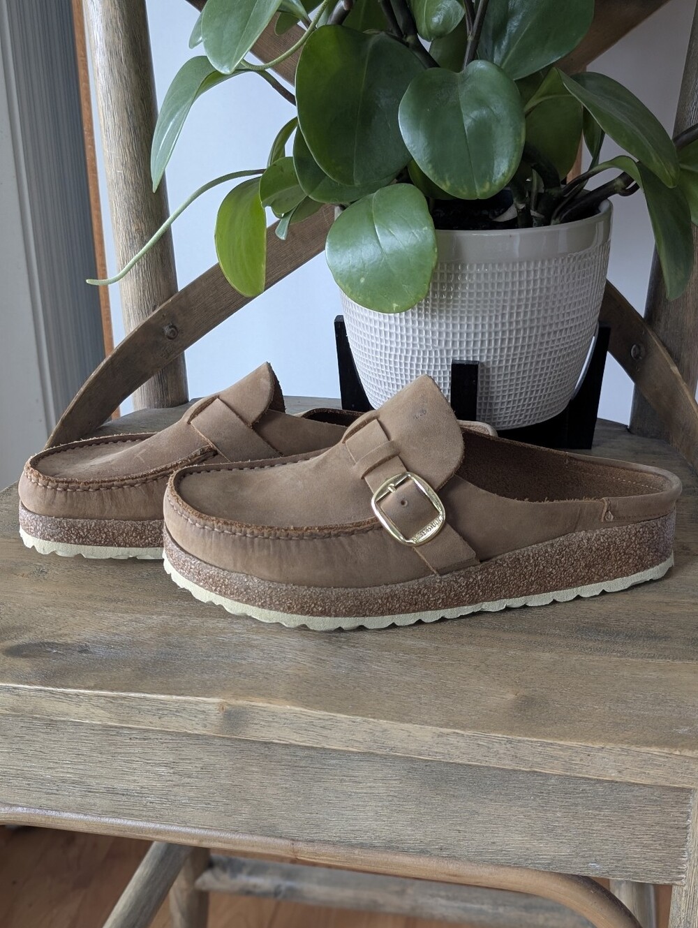 Birkenstock Buckley Clog - Oiled Leather 38 Regular Cognac Brown Tan - Picture 4 of 14